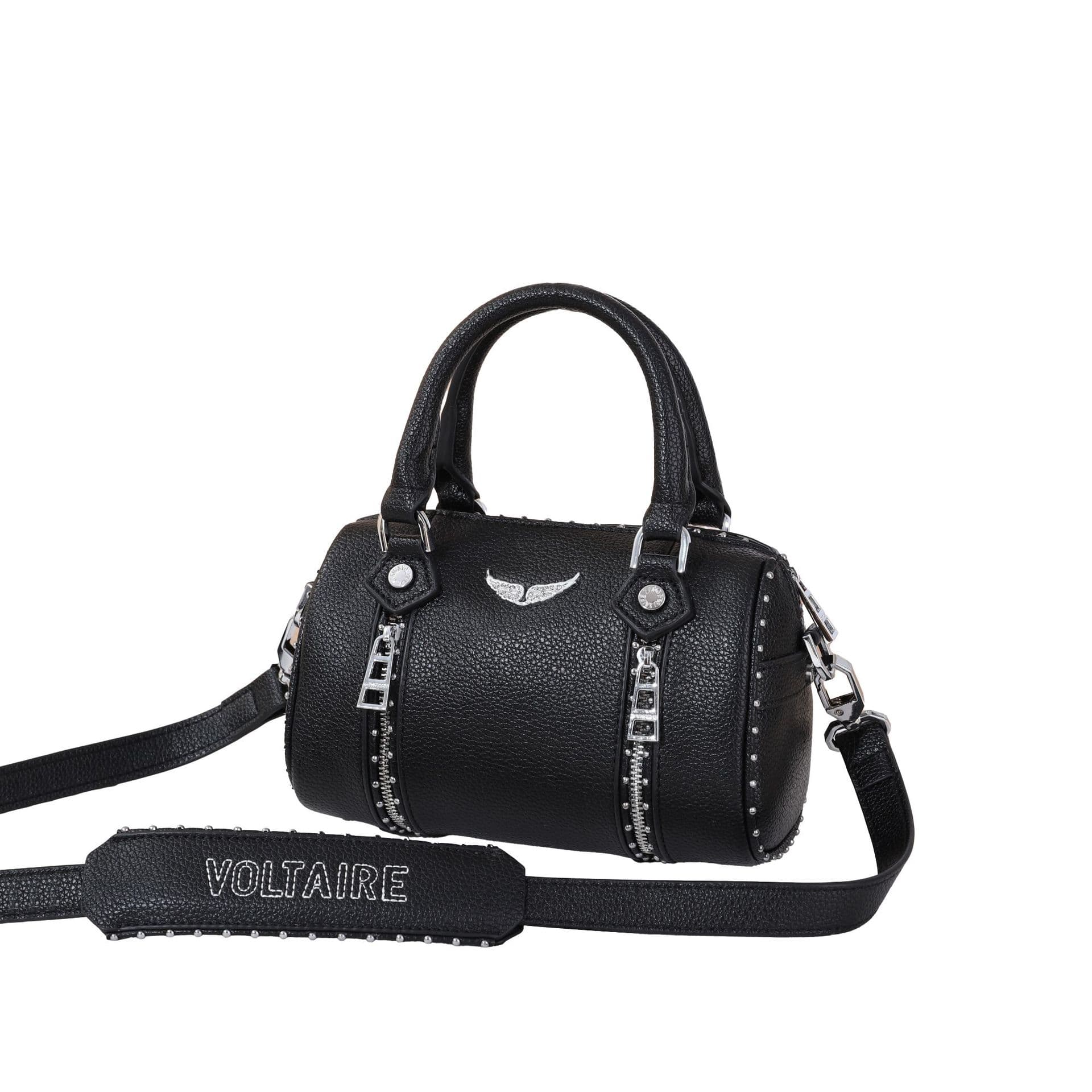 2025 New ZV Fashion Women's Boston Bag Rivet Handbag Crossbody Pillow Bag
