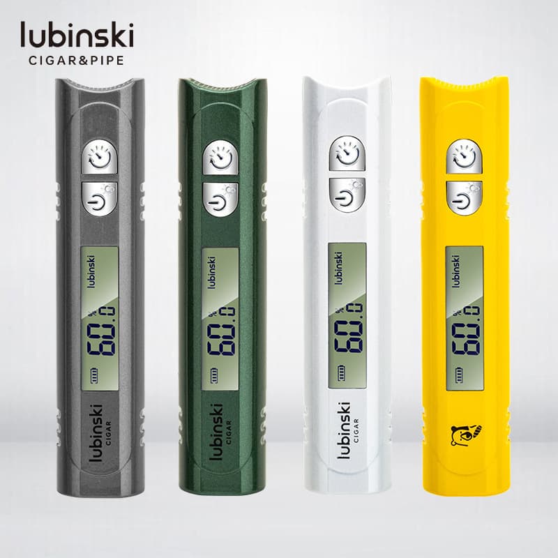 Rubinski Lubinski Cigar Hygrometer Multi-Functional Portable Banknote Detector Light Stopwatch Cigarette Holder Type-C Charging
