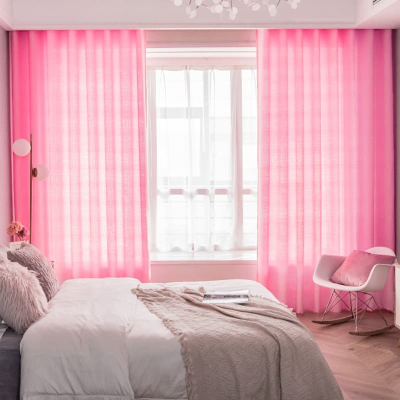 New Japanese-style natural wood translucent semi-sheer linen gauze curtain fabric for living room, balcony, bedroom window sheer curtain