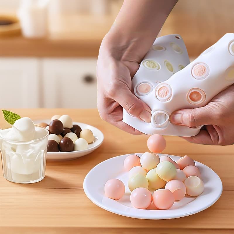 35-Hole Silicone Lava Core Mold 5g Mooncake Bread Chocolate Hawthorn Ball Round Mousse Cake Baking Tool