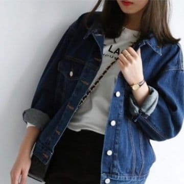 New Style Korean Cropped Jacket Loose Fit Jacket Original Harajuku Bfpreppy Denim For Women Spring Autumn
