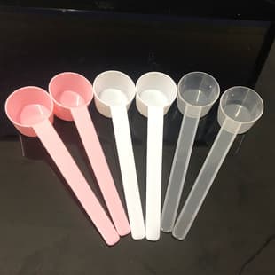 5g Plastic Spoon 5g Measuring Spoon 10ml White Pink Flat Bottom Spoon Liquid Spoon Powder Spoon Milk Powder Spoon Measuring Spoon