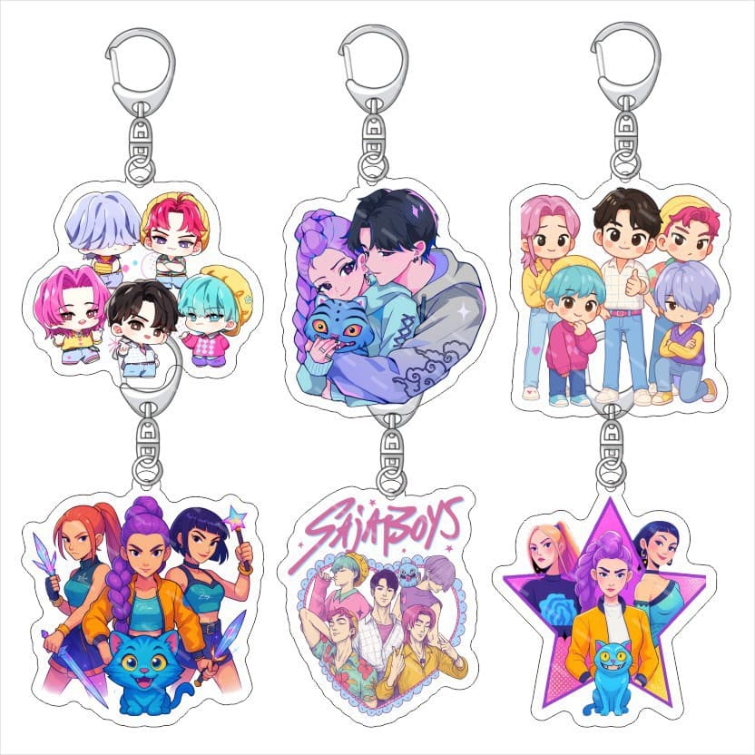 K-POP: Demon Hunters Acrylic Pendant KPop Demon Hunters Acrylic Keychain
