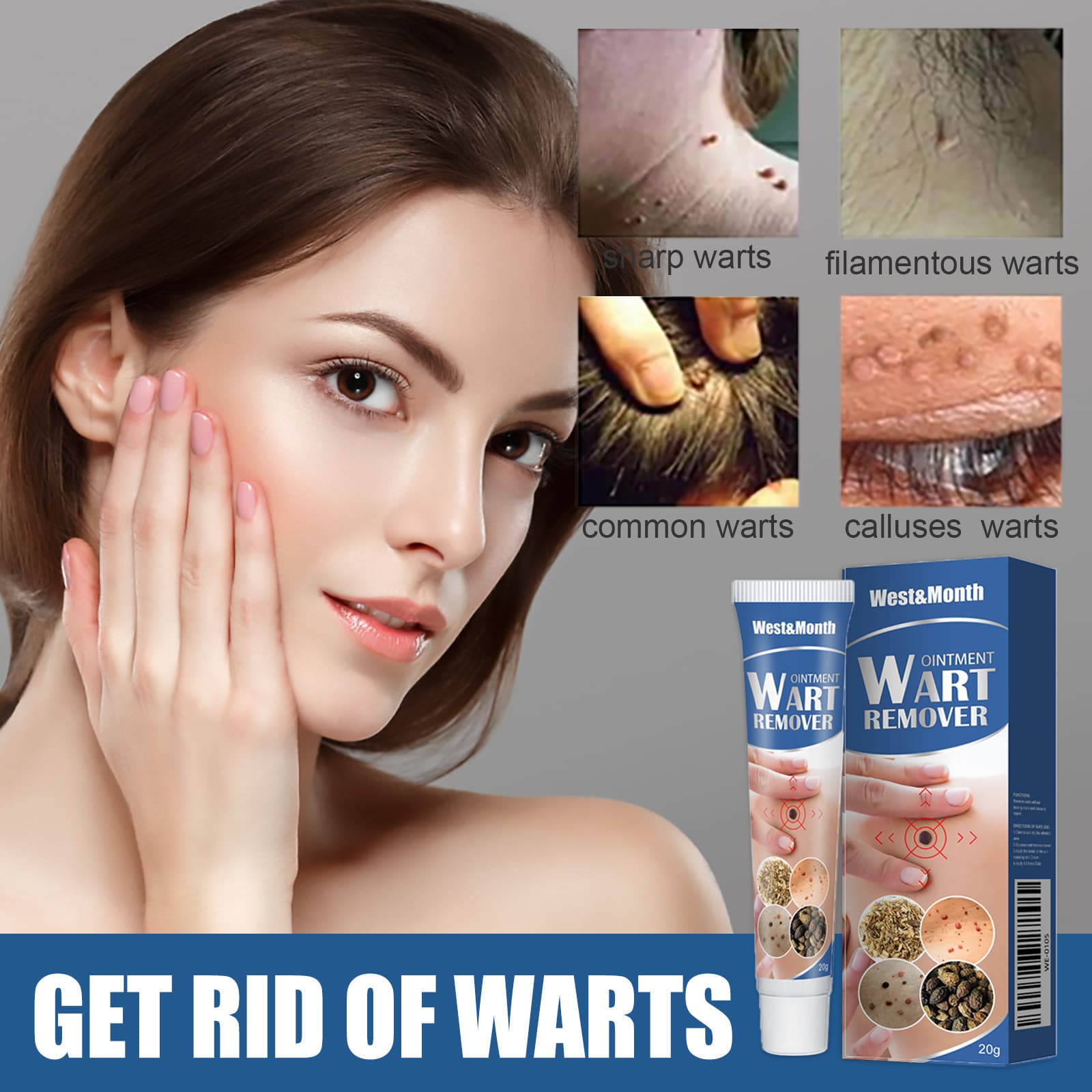 West&Month Keyou Cream Gentle Cleansing Cream for Hands, Feet, Face, Underarms, and Neck for Smooth Skin Daily Care