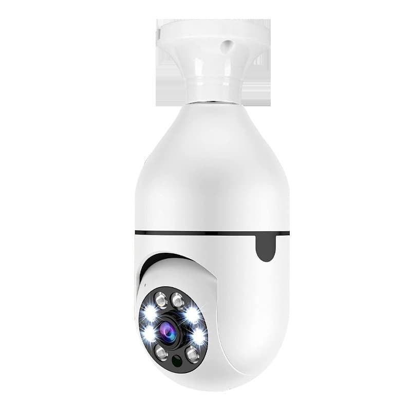 Mobile Phone Remote Wireless Camera Outdoor Night Vision Light Bulb 360 Degree Panoramic Home Surveillance Dual Camera