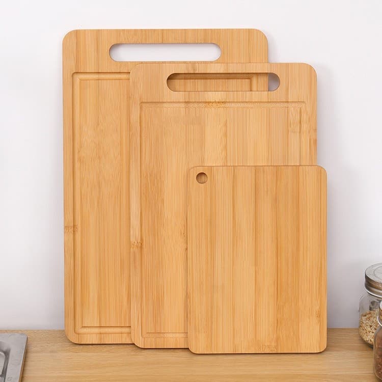 Cross-border 3-Piece Bamboo Cutting Board Set, Double-Sided Kitchen Cutting Board, Portable for Home and Picnic, Baby Food Bamboo Chopping Board