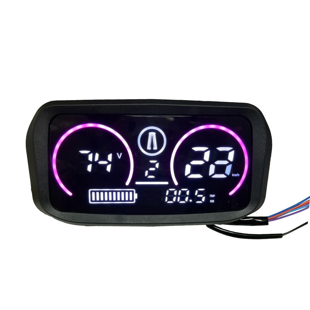 DKYS Top Wide Instrument LCD 48V 60V 72V Golden Bull N7 Electric Motorcycle Speedometer One-Line Communication Protocol