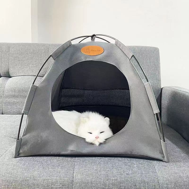 Pet Tent Foldable Cat Camping Tent Semi-Enclosed Outdoor Cat Tent Cat Nest Dog Bed Breathable Nest Pad Factory