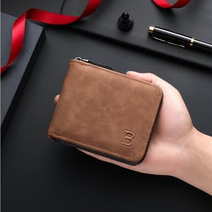 Cross-Border Leather Billfold for US Dollar Men's Wallet, Factory Wholesale, Men's Short Wallet with Coin Pocket