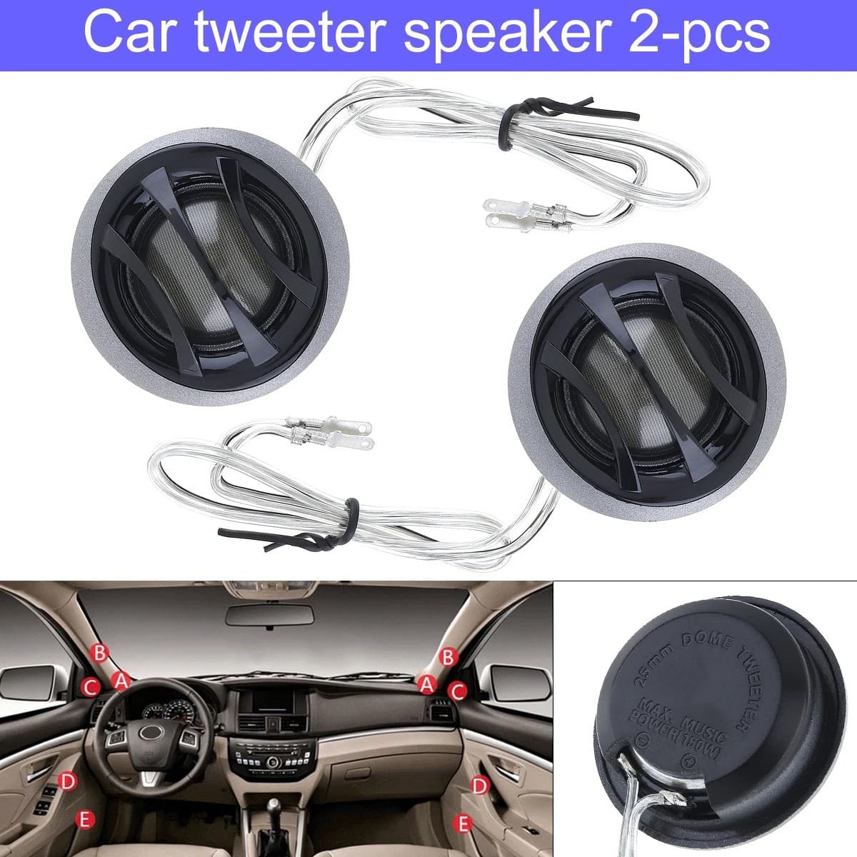 Factory Direct 1.5-Inch Tweeter Car Audio Modification Speaker Vehicle Tweeter Car Horn