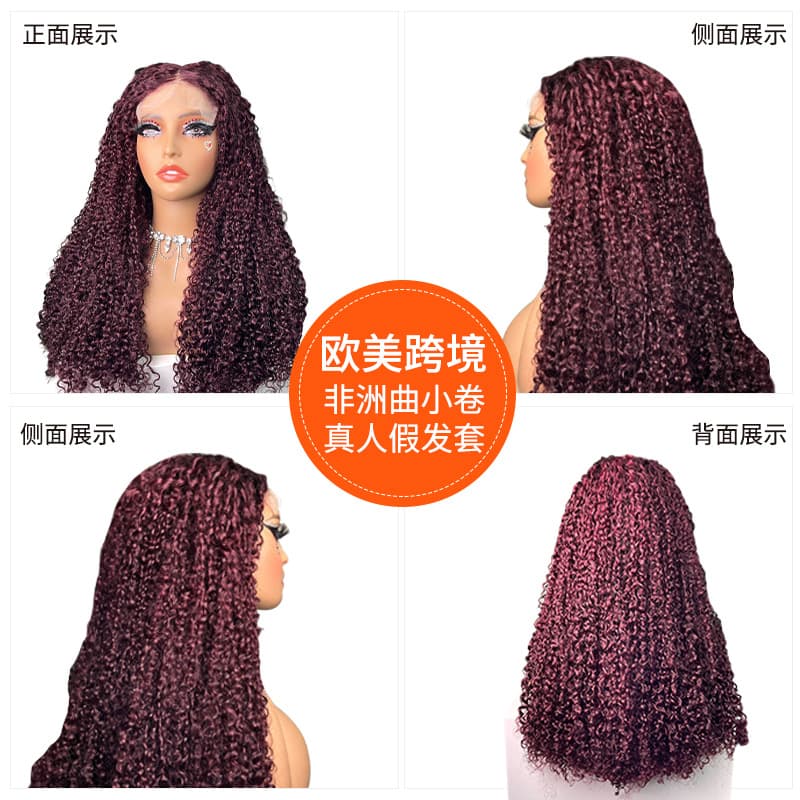 European and American Women's Wig 100% Human Hair 5x5 Pixie Curly Human Hair Lace Wig