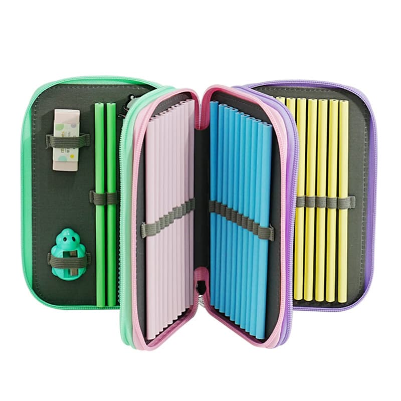 Porous student large-capacity pencil case art sketch colored lead cartoon cute stationery box children's creative pencil case wholesale