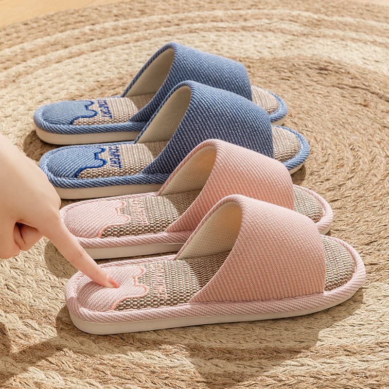 Hemp Slippers for Women Spring Autumn All-Season Indoor Cotton Linen Household "Feels Like Stepping on Poop" Home Anti-Slip Summer Men Couples Wholesale