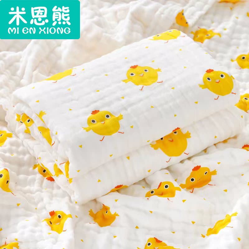 Baby Bath Towel 70x140cm Six-Layer Gauze Cotton, Newborn Baby Swaddle Blanket, Pure Cotton Wholesale