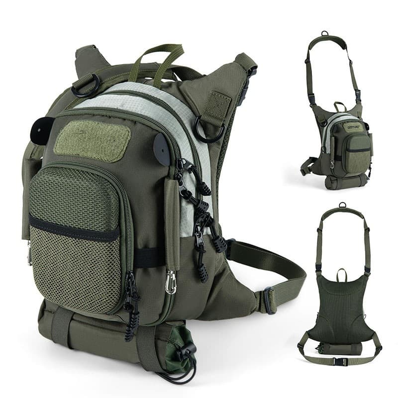 New Fly Fishing Chest Pack, Lightweight Chest Pack Fishing Tackle Storage Bag Fly Fishing Waist Pack with Adjustable