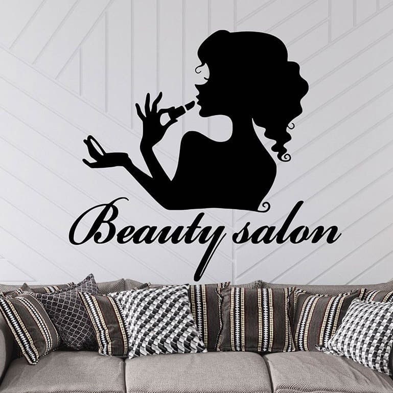 Hot Selling Beauty Salon Makeup Hairdressing Bedroom Sofa Decoration Self-Adhesive Wholesale Customizable Name T12