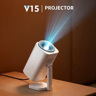 Cross-border New V15 Home HD Projector Mini Portable Smartphone Projector with Gimbal Stand