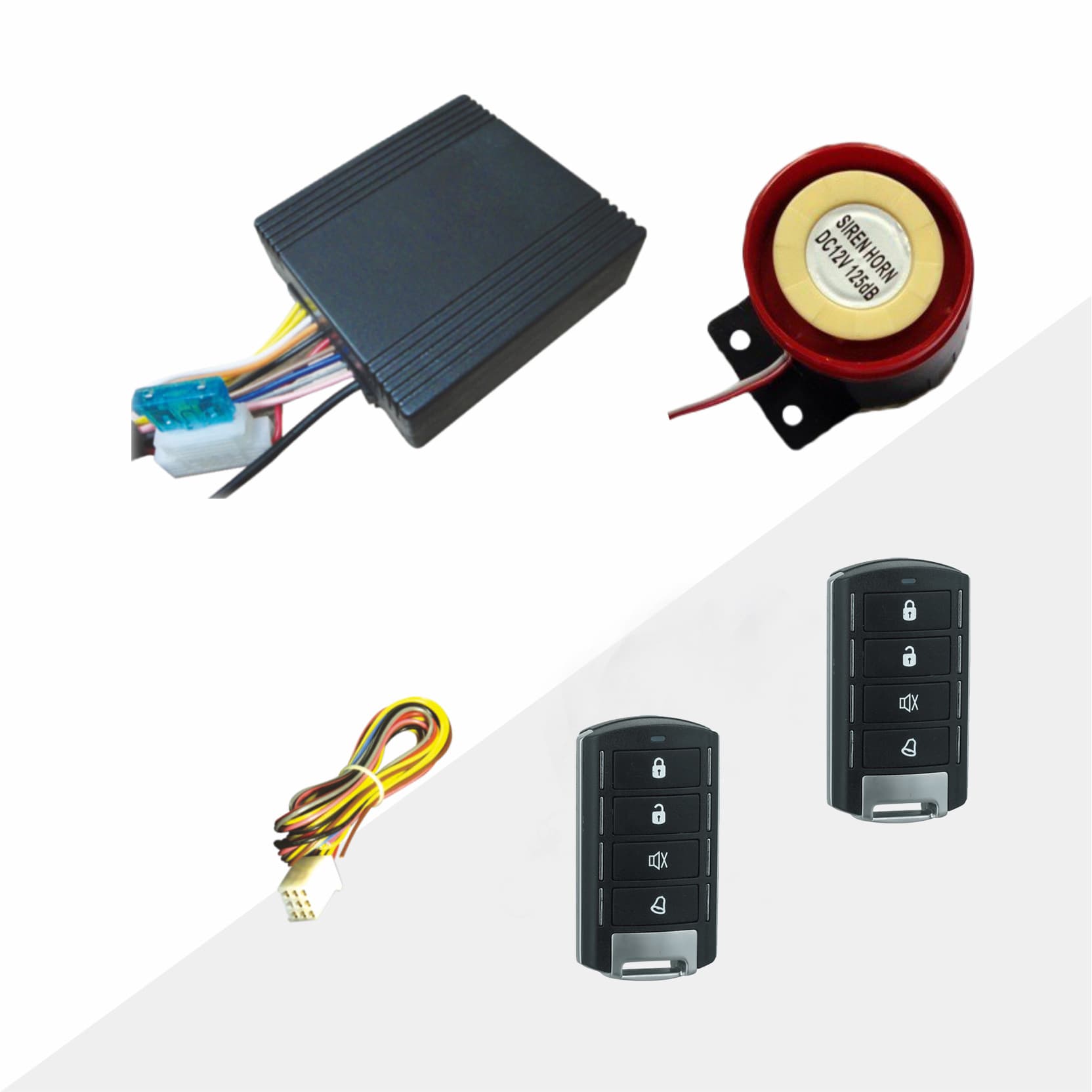 Motorcycle anti-theft alarm one-way remote lock engine start shutdown scooter 12V motorcycle