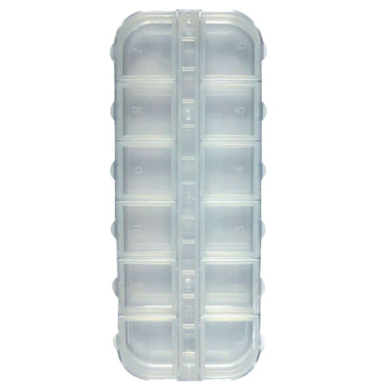 A·HER·N Nail Art Accessory Box 12-Grid Rectangular Nail Rhinestone Box Rivet DIY Storage Box for Cross-Border