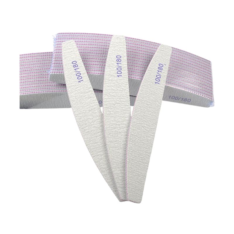 Nail File Set Sanding Strips Thick and Thin Nail Files Shaping Double-Sided Polishing Buffer Tool Adjustable Purple Core