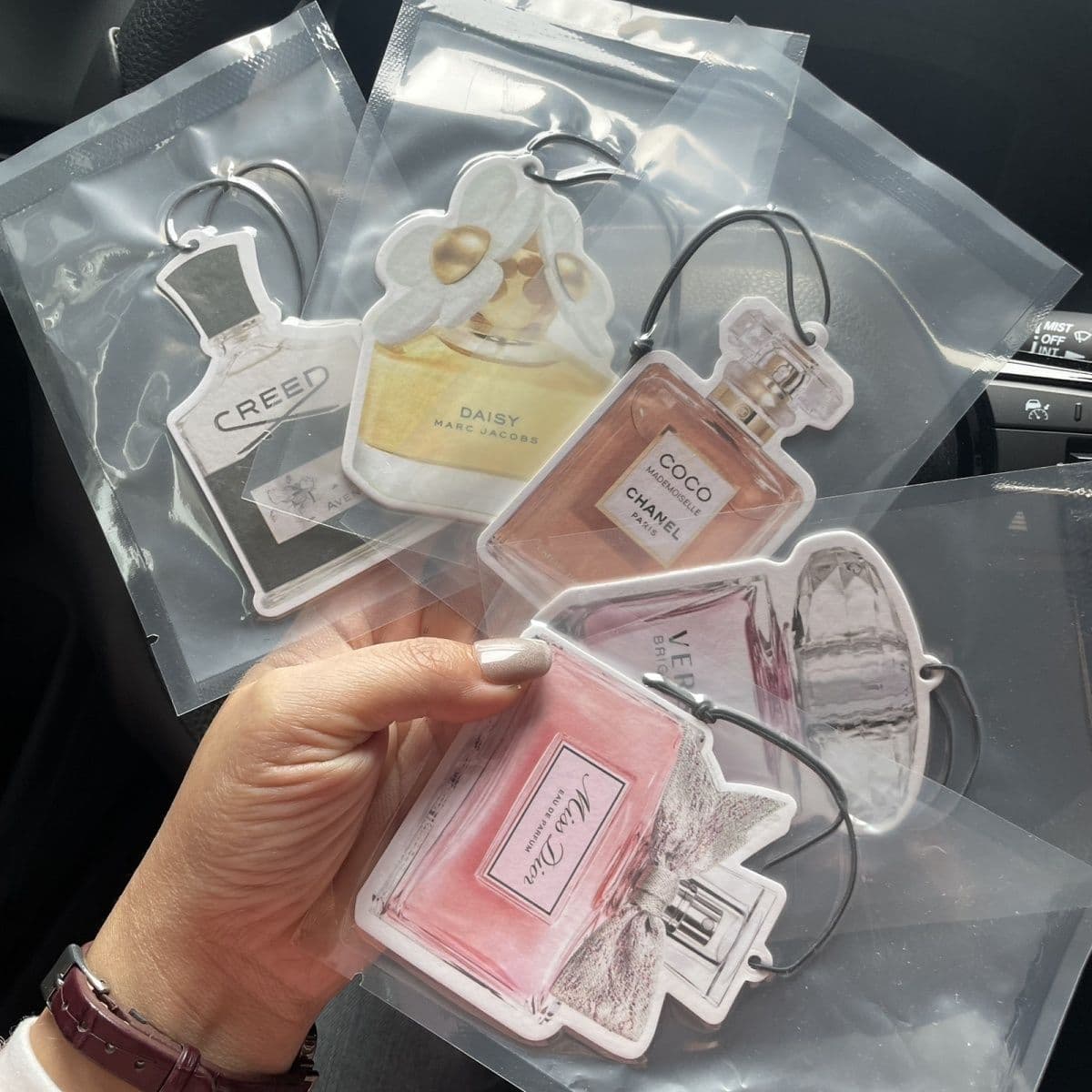 Designer Perfume Bottle Car Hanging Diffuser for Chanel and Other Brands, Home Deodorizer