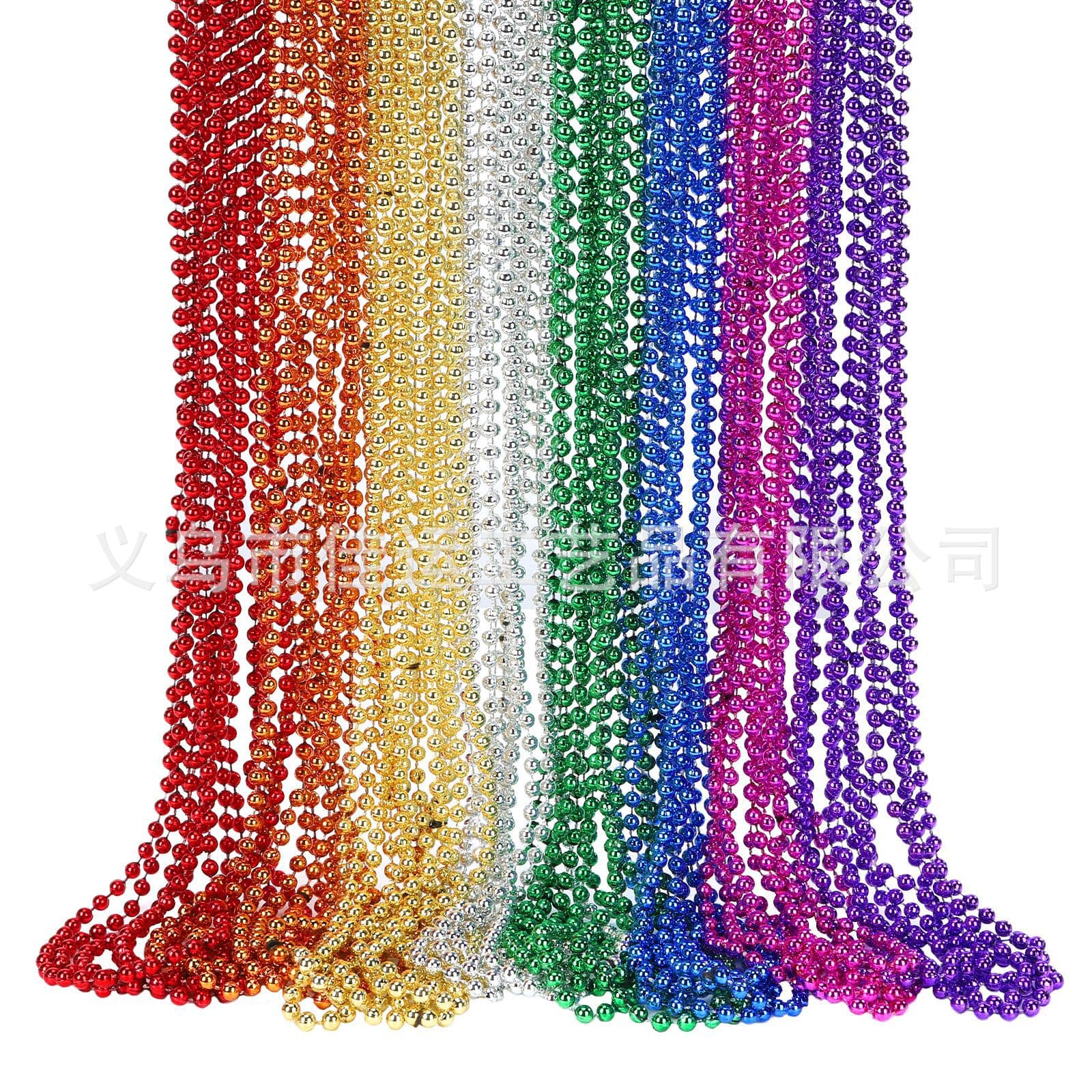 Cross-border Party Necklace Carnival St. Patrick's Day Halloween Valentine's Christmas New Year Plastic Bead Necklace
