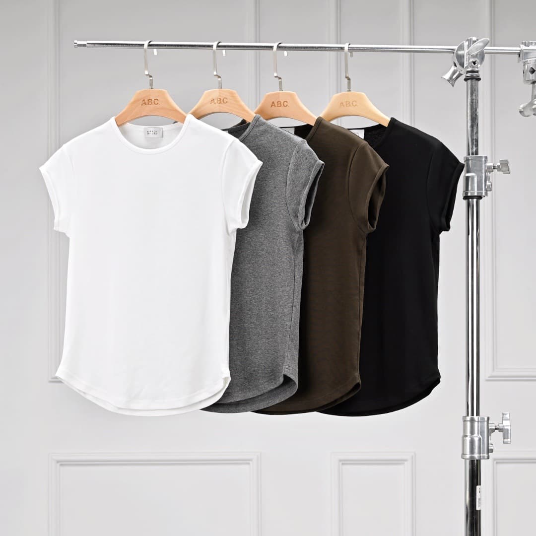 Woolen Dragon | Foundation Series SST013 Summer New Refreshing Slim Round Neck Drop Shoulder T-Shirt