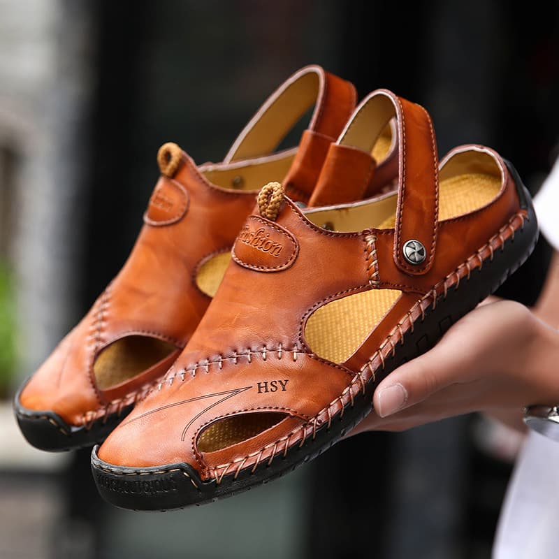 Summer Men's Sandals Casual Shoes Breathable Lightweight Outdoor Hiking Large Size Men's Hollow Sandals Cross-border Men's Sandals