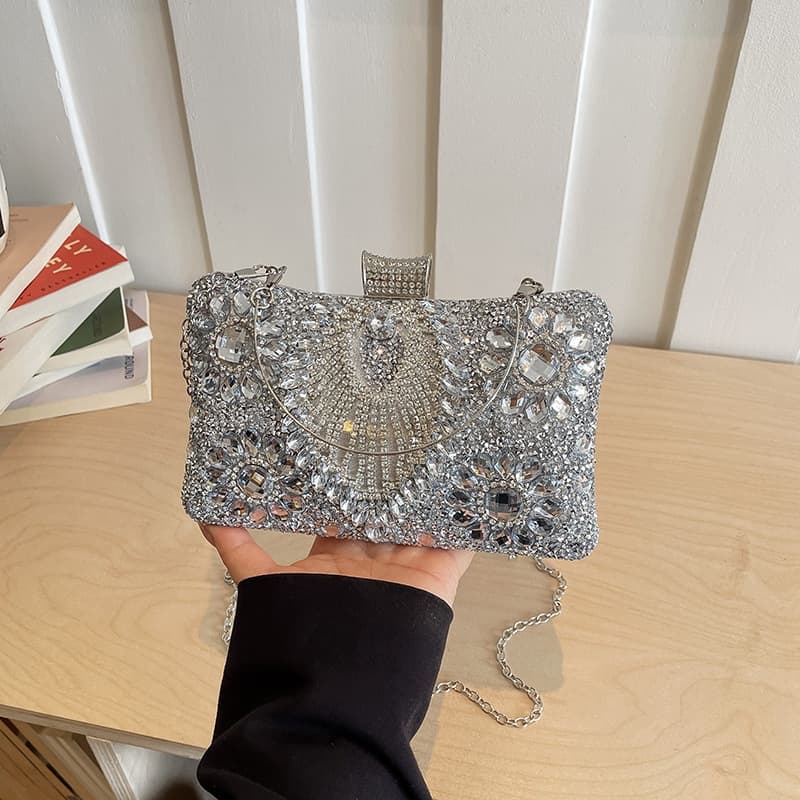 Cross-border wholesale women's bags new style rhinestone dinner bag European and American diamond banquet clutch bag handbag celebrity dress bag