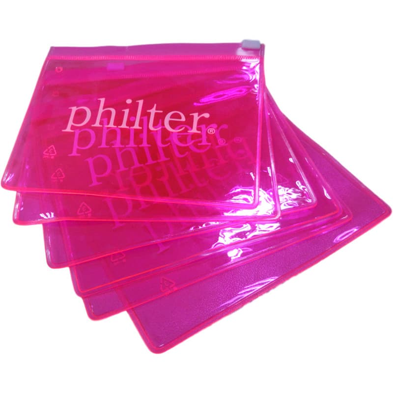 PVC frosted transparent zipper bags, adhesive-backed EVA plastic transparent bags, stationery file storage bags with pull-ring edges