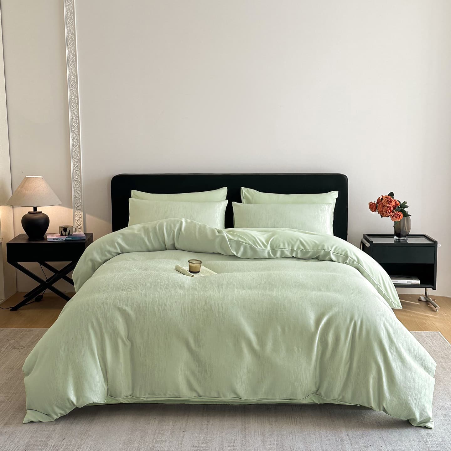 Simple Washed Cotton Jacquard Bedding Set 2026 New Light Luxury High-End Feel for Master Bedroom Duvet Cover Sheet Bedding