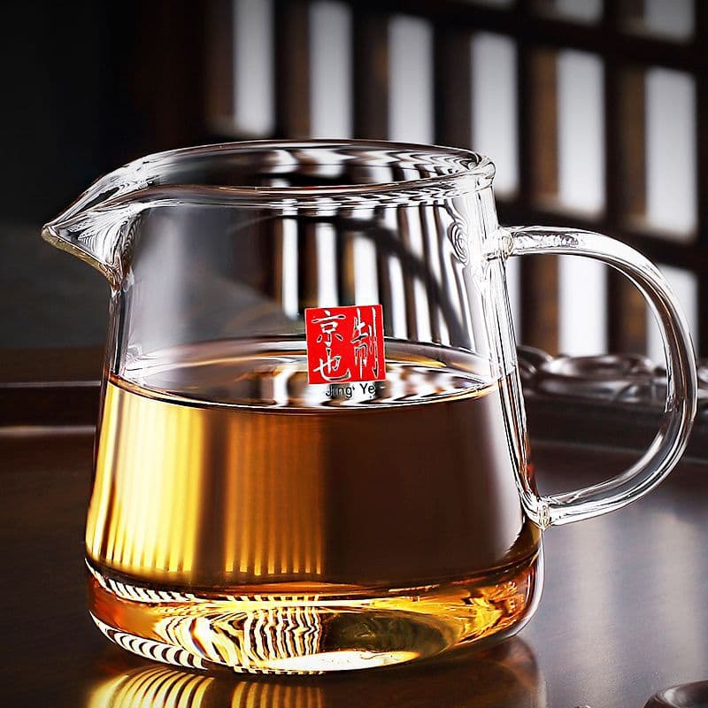 Jingye Fairness Cup Glass Thickened Gongfu Tea Divider with Integrated Tea Strainer Household High-End Tea Dividing Cup