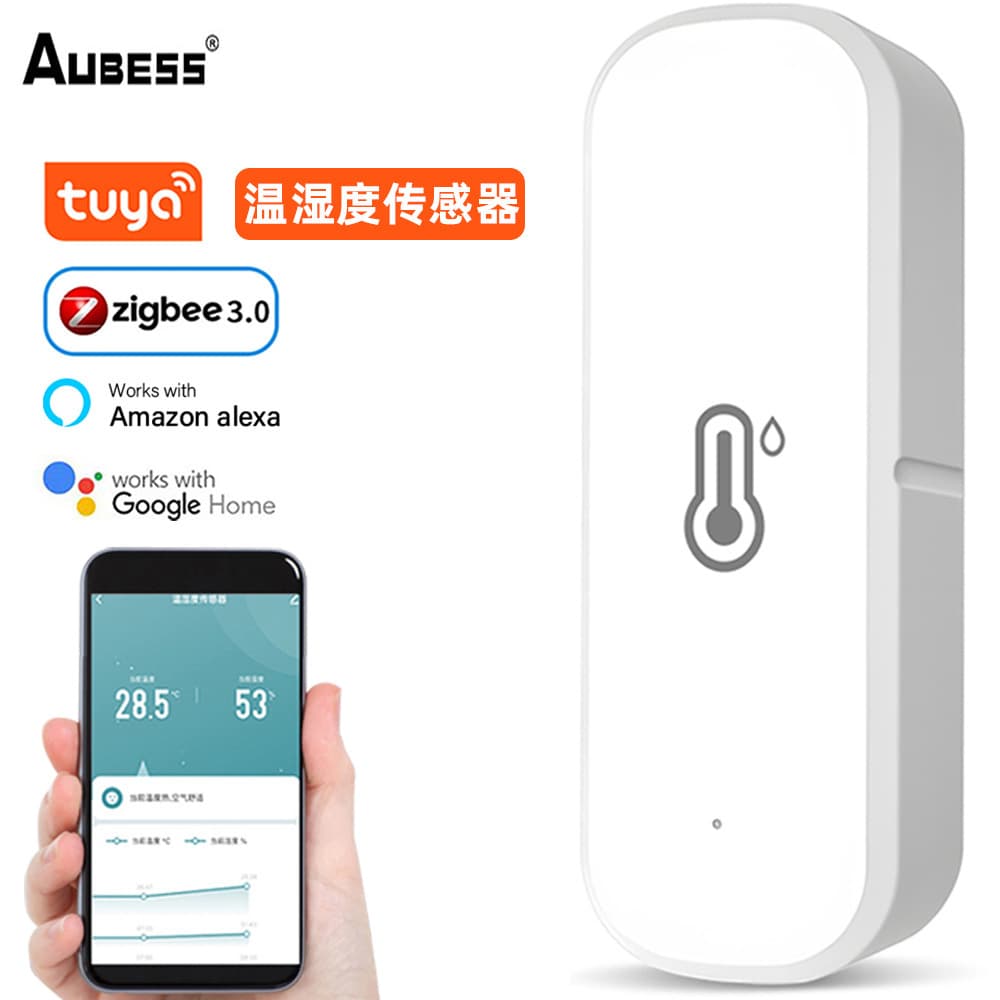 Tuya Smart ZigBee Temperature and Humidity Sensor Real-time Monitoring Temperature Humidity Detector Smart Home