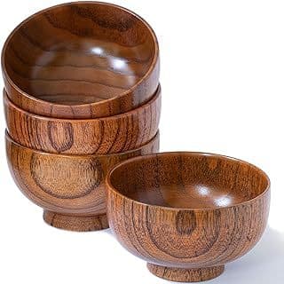 Handmade Wood Bowls cross-border natural wooden household bowl Japanese tableware noodle rice soup jujube wood bowl