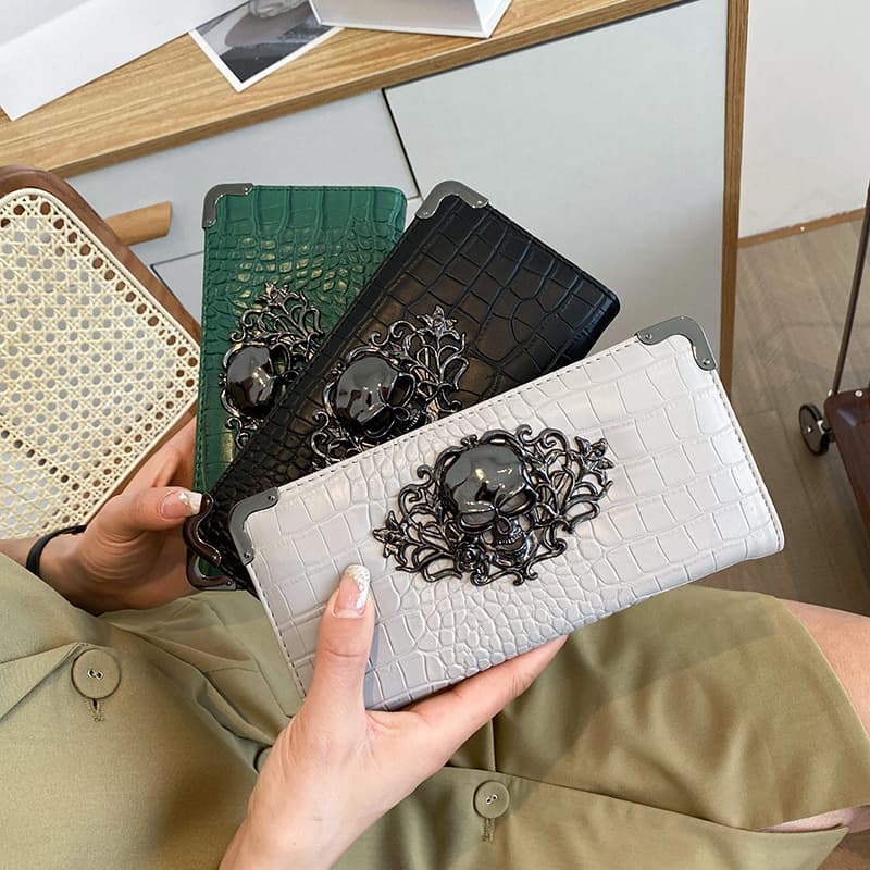 Women's Korean Style New Banquet Bag, Fashionable and Elegant Solid Crocodile Texture, Trendy PU Leather Handbag