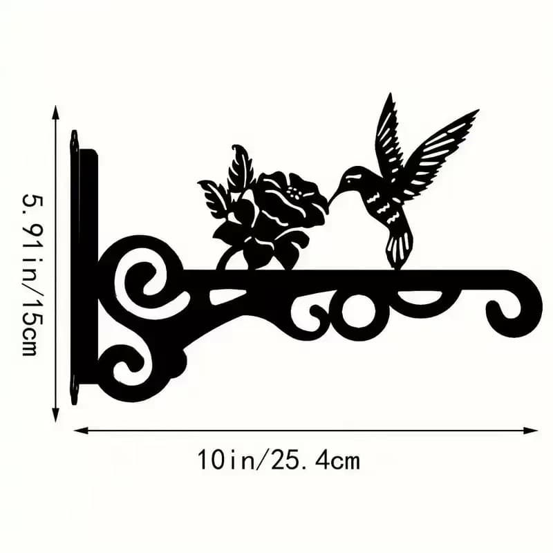 Aesthetic Wall Plant Hooks for Indoor and Outdoor – Metal Hanging Plant Holder with Beautiful Bird Design