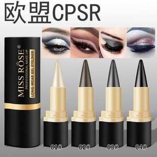 missrose Cross-border Waterproof Eyeliner Gel, Matte Quick-Dry Eyeliner Pen, Single-Head Rich Pigment Eyeliner Gel Pen