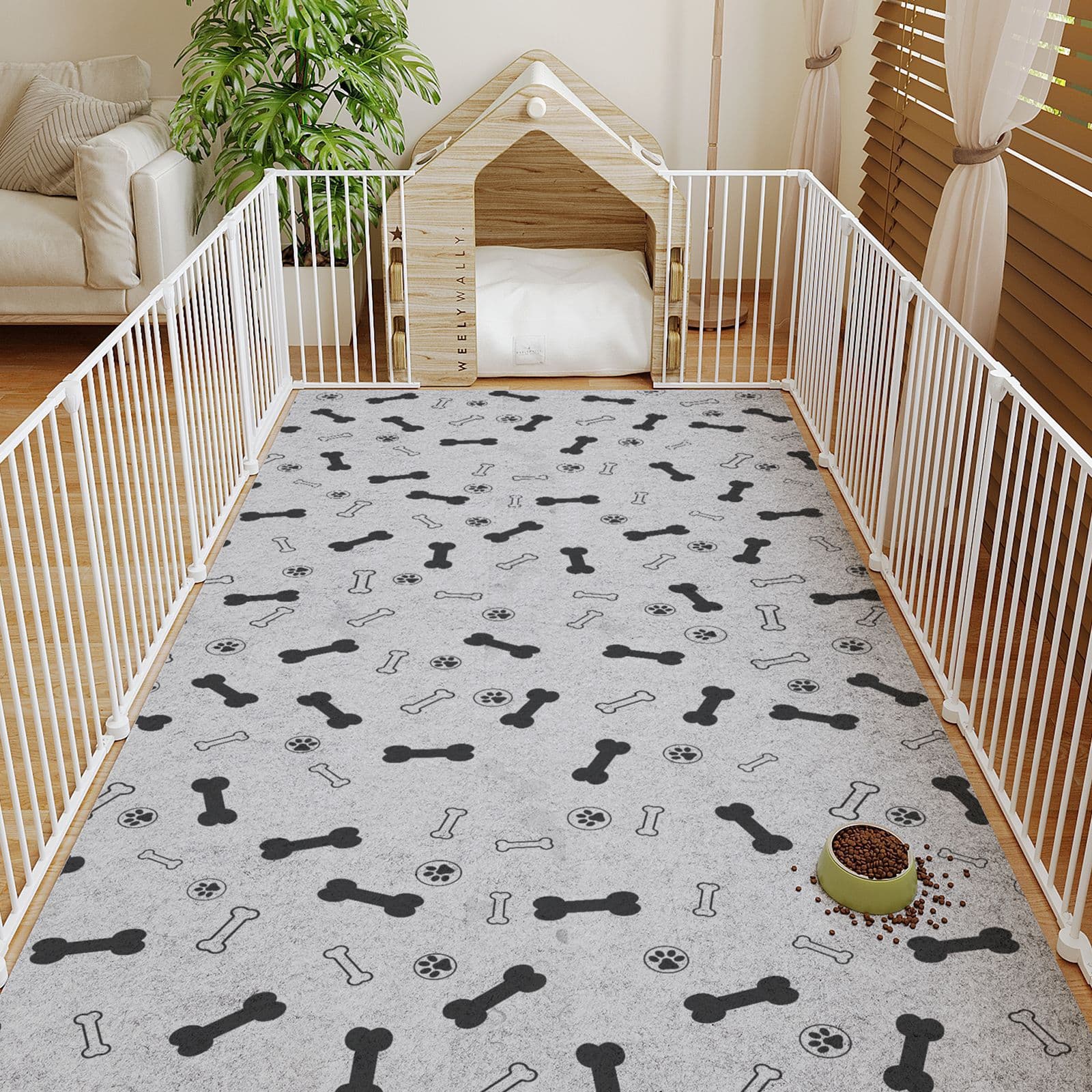 Simple Home Pet Leather Mat PVC No-Wash Pet Anti-Urine Dog Playpen Mat Pet Dining Mat