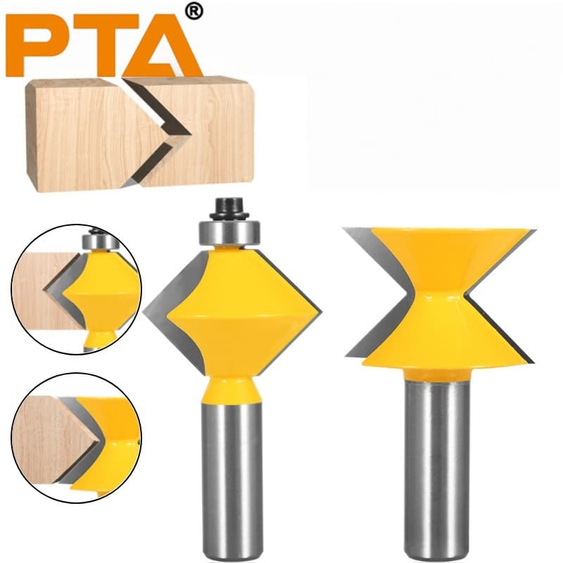 1/2 Shank 8 Shank Woodworking Router Bit 90° Tenon Joiner Slotting Bit Panel Splicing Bit Woodworking Router Bit