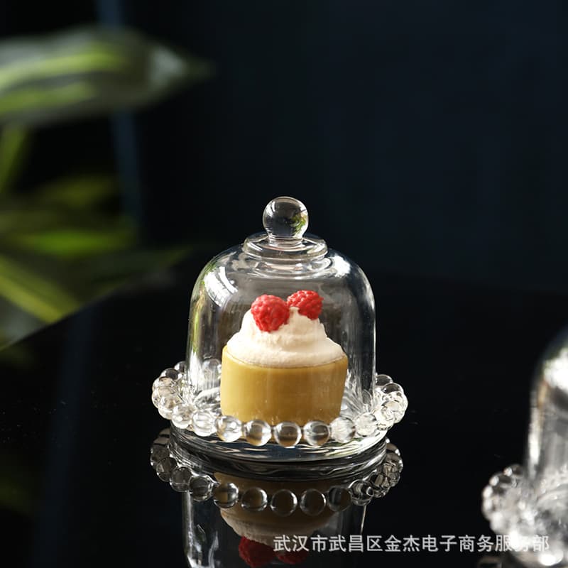 Transparent Cake Cover Afternoon Tea Dessert Plate Decoration Fruit Tasting Plate Bread Tray Mini Display Stand Cake Stand