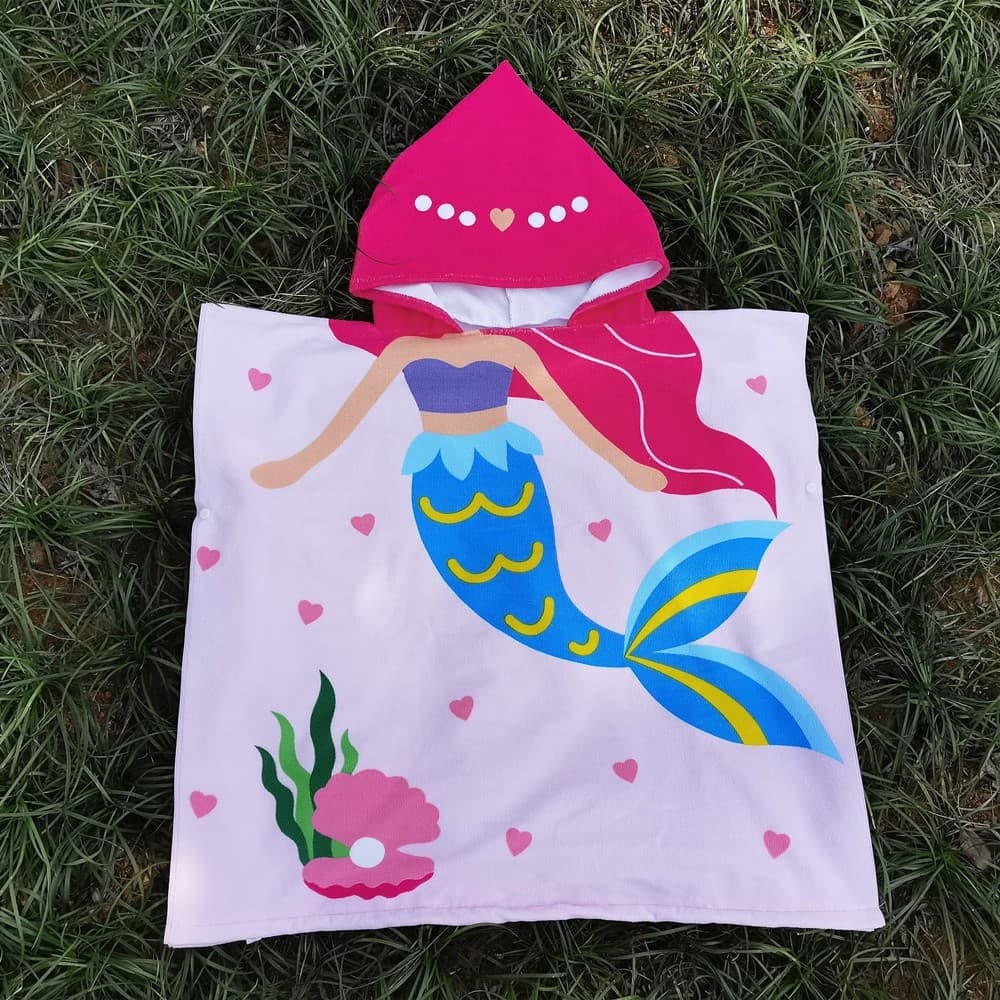 Mermaid Plus Size New Wearable Children's Bath Towel Cape Beach Towel Cloak Bath Robe Bath Skirt