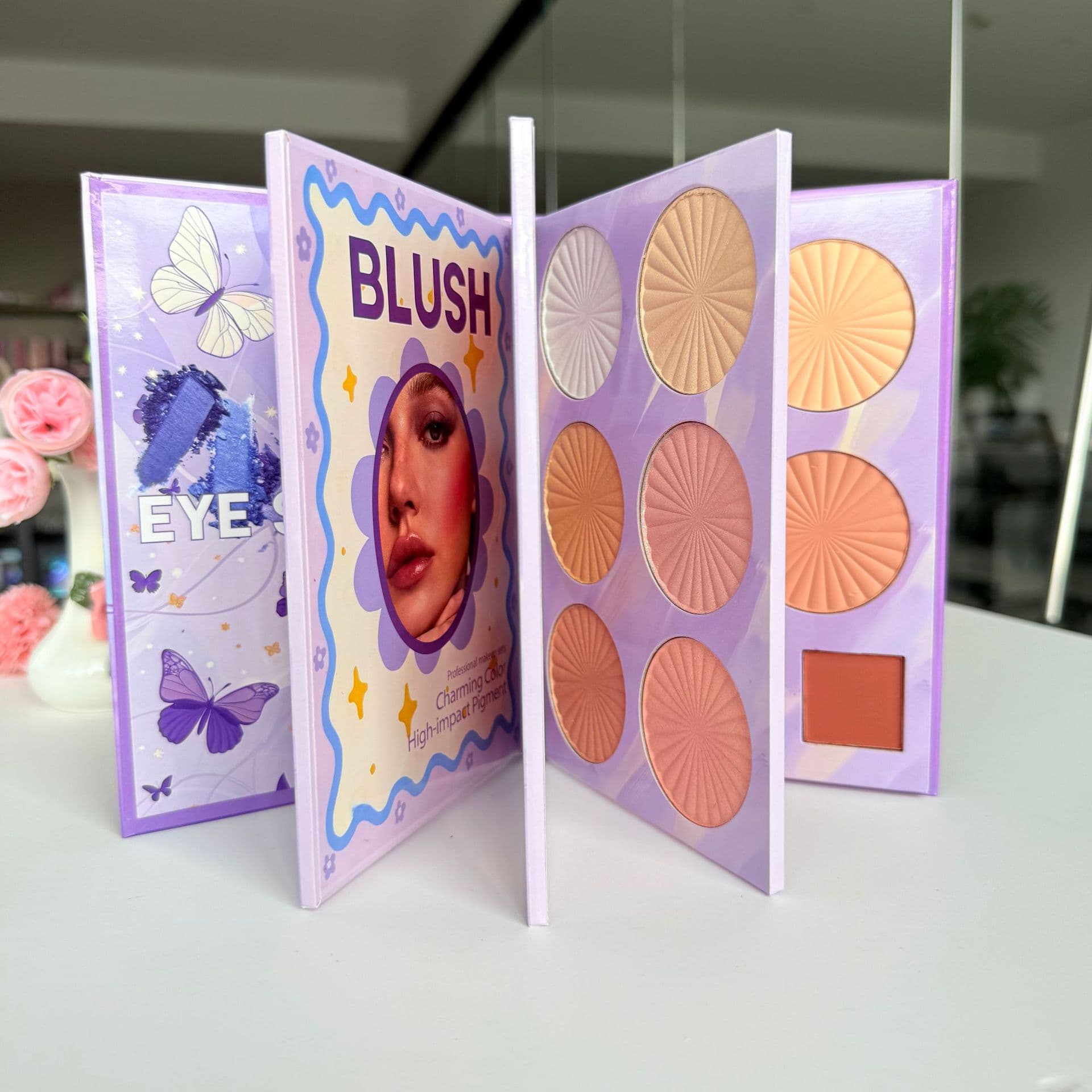 Cross-border Trade Multi-color Eyeshadow Palette Book Makeup Classic Highlighter Earth Tone Pigmented Set Drop Shipping