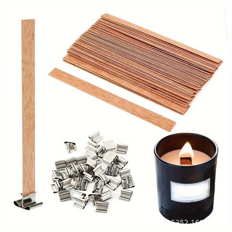 Wooden wicks for aromatherapy candles, straight wooden wicks.