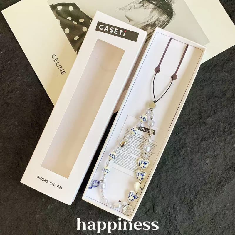 CASETi Collaboration High-End Mobile Phone Chain Handmade Pearl Beaded Phone Case Lingerie Wrist Pendant for Women