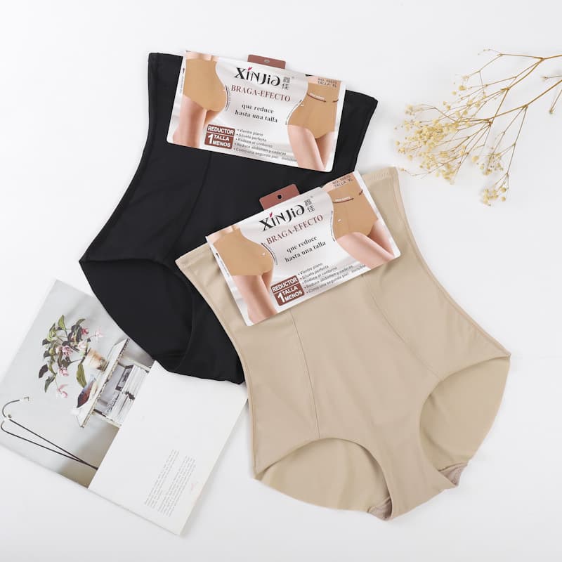 Xinjia High-Waist Shapewear Panty Ice Silk Seamless Women's Underwear Non-Curling Lifting Buttocks Waist Slimming Body Shaper