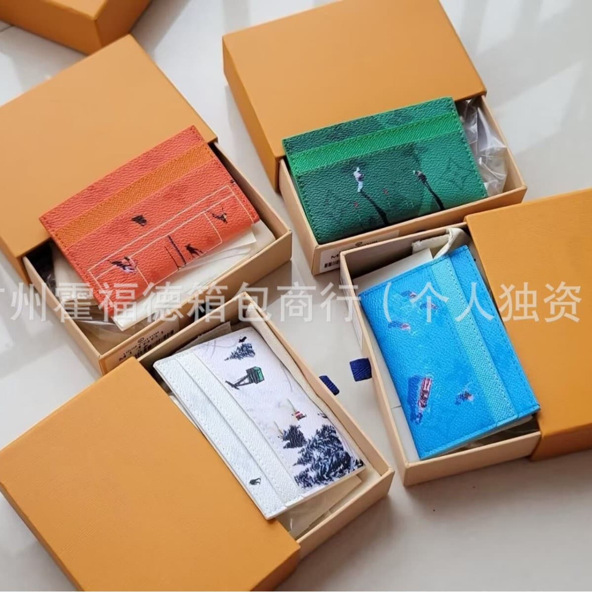 Foreign trade cross-border wallet card bag Lujia high quality summer series genuine card bag animal and plant cartoon silk screen wallet