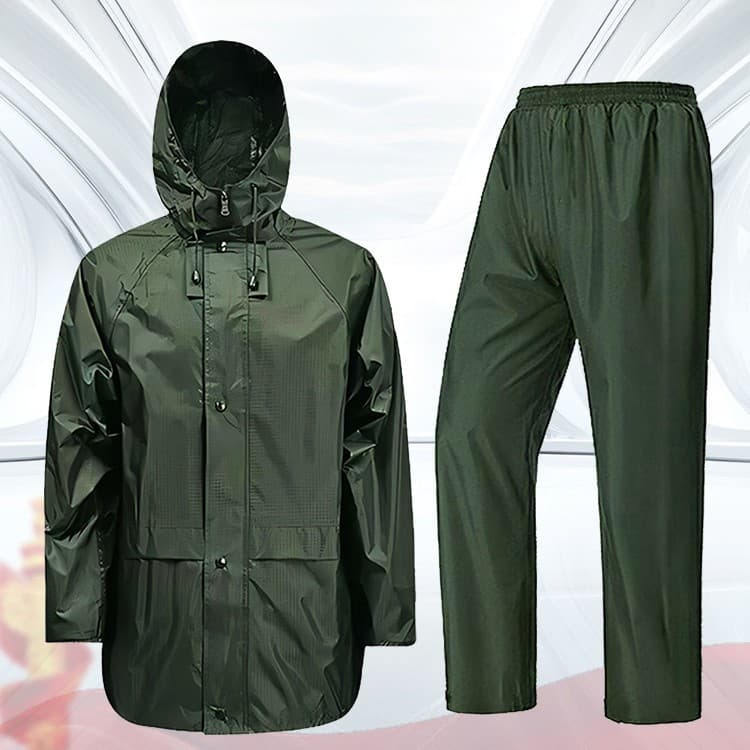 Olive Green Split Raincoat Outdoor Rescue Raincoat Electric Vehicle Raincoat Rain Pants Set Labor Green Raincoat