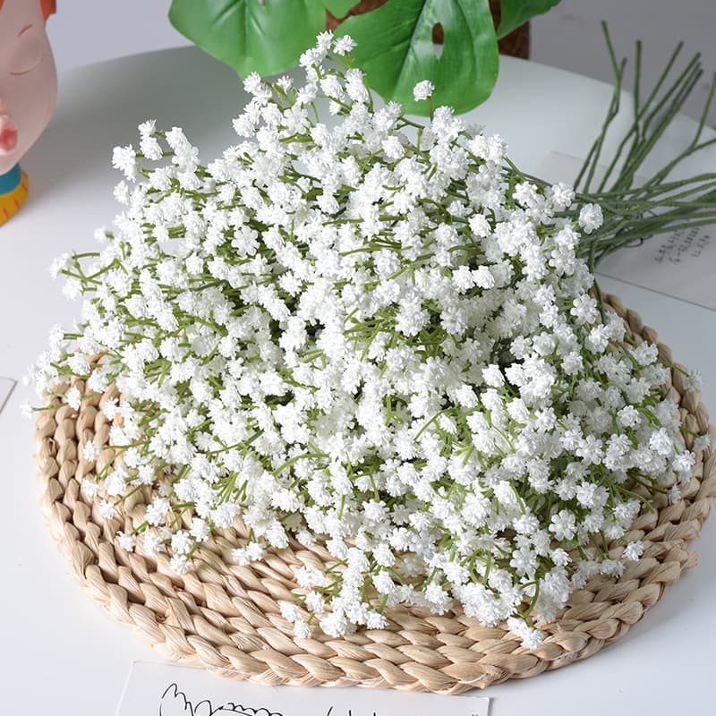 Artificial Baby's Breath, Soft Touch Silicone Fake Flowers for Wedding Decoration, Hand Bouquet Plastic Baby's Breath Artificial Flowers Wholesale