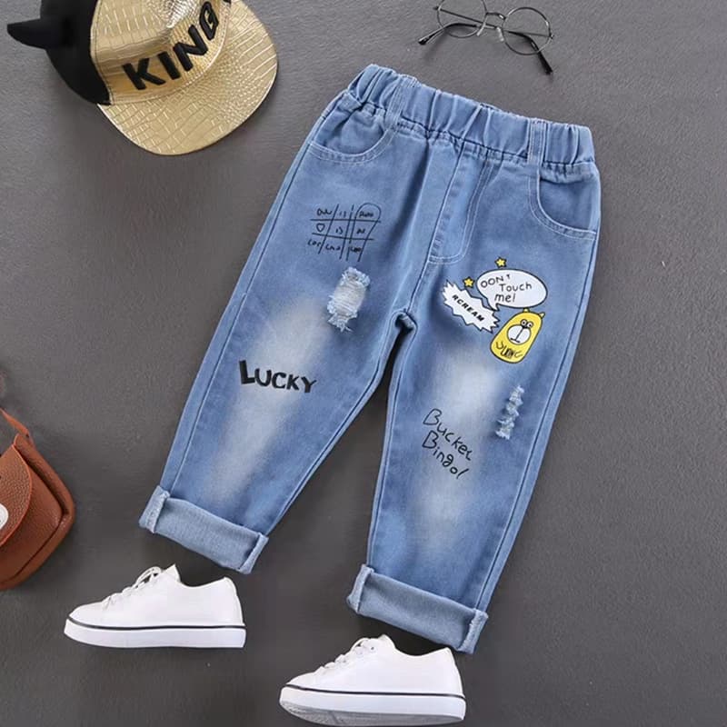 Boys' Jeans Spring Autumn Kids Children Korean Casual Pants Toddler Baby Long Pants Fashion