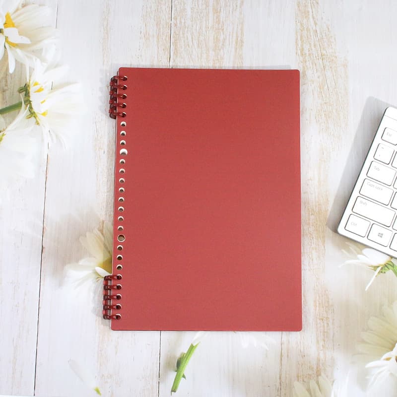 Non-slip B5 Refillable Notebook Cover, Journal, Detachable 26-Hole A5 Frosted PP Cover, DIY Notebook